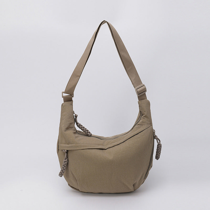 Women's Washed Nylon Dumpling Crossbody Bag N6J208