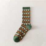 Load image into Gallery viewer, Double Needle Knit Mid-Calf Socks Women Cotton N6H022