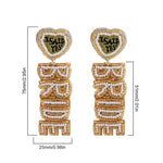 Load image into Gallery viewer, Hand Woven Glass Seed Bead Dangle Earrings S5P217