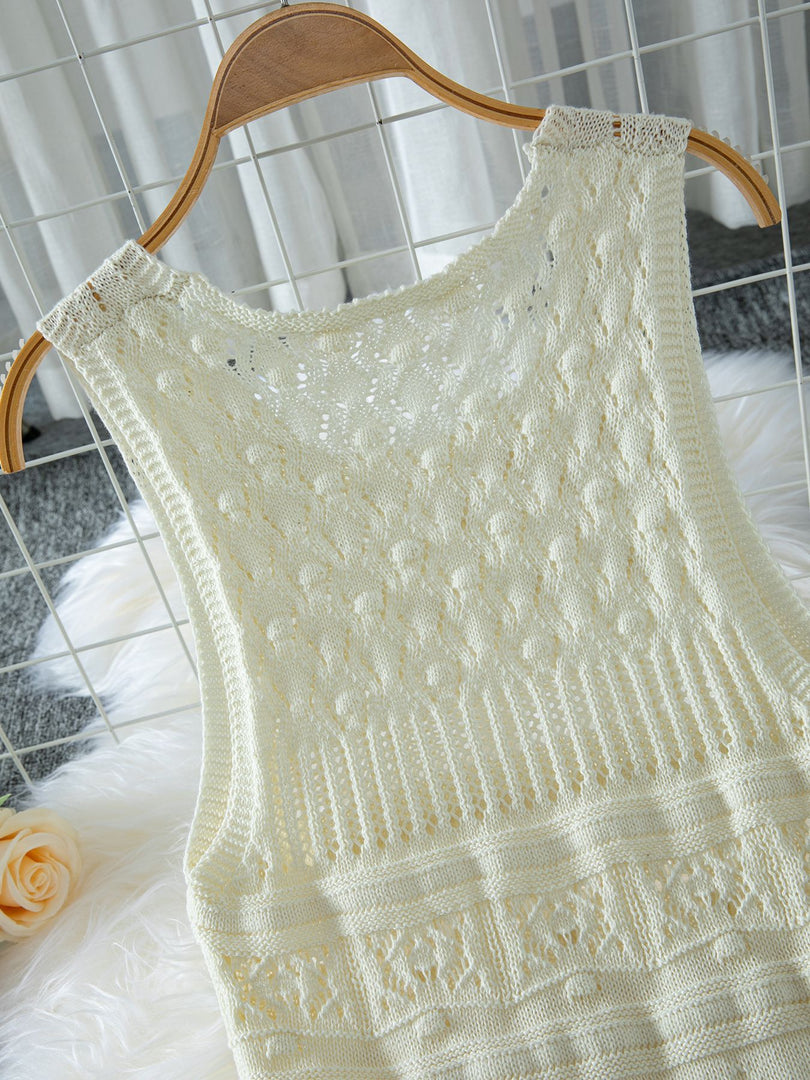 Lace Knit Sleeveless Dress Women N6D106