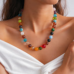 Load image into Gallery viewer, Womens Vintage Colorful Glass Beaded Necklace N6K188