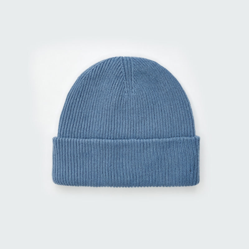 100 Percent Wool Seamless Double Layer Knit Beanie N6K283