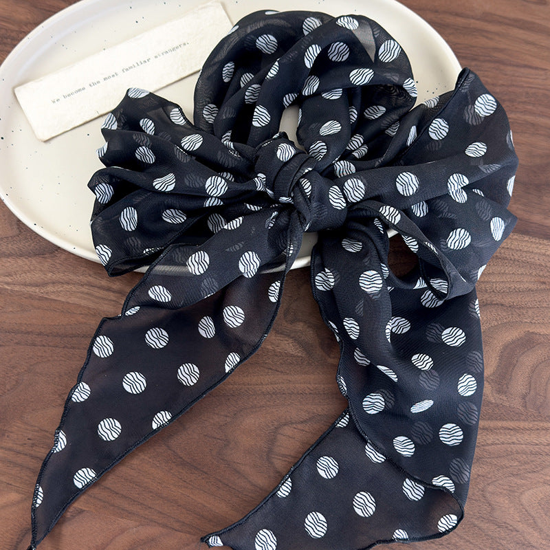 Polka Dot Mesh Long Scarf 180cm Women N6C011