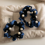 Load image into Gallery viewer, Polka Dot Pearl Mini Scrunchie High Elasticity Women N6H188