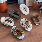 Load image into Gallery viewer, Retro Flat Acetate Hair Claw Clip Women N6C347