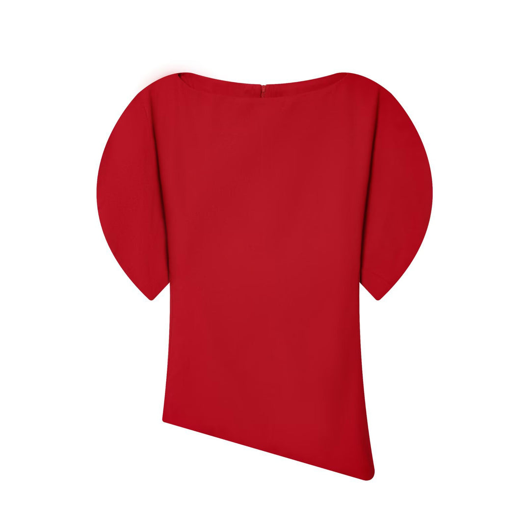 Designer Round Neck Puff Short Sleeve T-Shirt Women N6C267