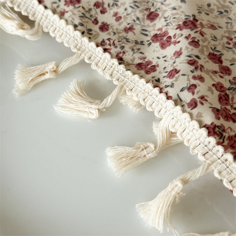 Fringe Triangle Bandana Floral Lace Scarf N6D003