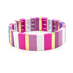 Load image into Gallery viewer, Rainbow Enamel Bangle Alloy Coastal Symbolic S5P153