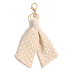 Load image into Gallery viewer, Polka Dot Fabric Bag Charm Keychain Accessory N6G114