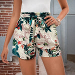 Load image into Gallery viewer, Tropical Print Drawstring Waist Wide Leg Shorts Women N6C246