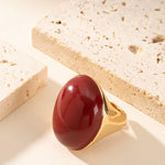 Load image into Gallery viewer, Statement Enamel Adjustable Open Ring Geometric N6H205