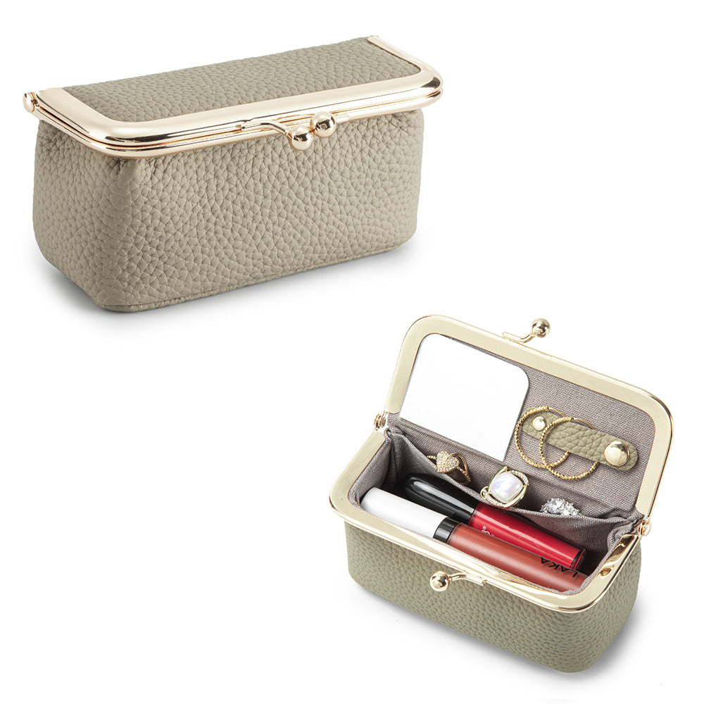 Unisex Leather Mini Jewelry Clutch N6J227