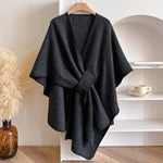 Load image into Gallery viewer, Solid Split Shawl Women Winter Warm Outerwear N6H239