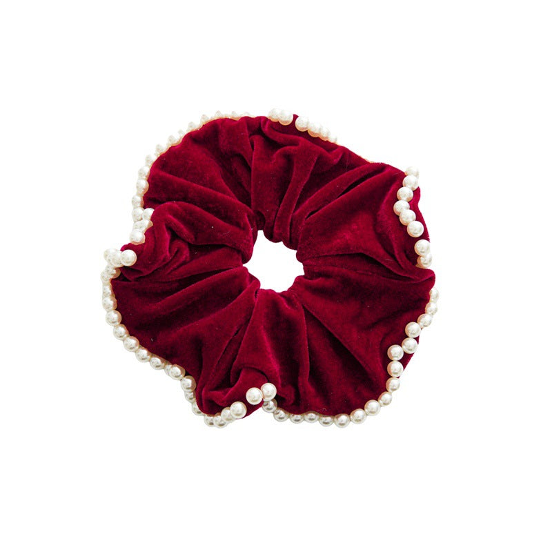 Womens Pearl Velvet Scrunchie N6K009
