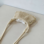 Load image into Gallery viewer, Cotton Mesh Drawstring Mini Beach Crossbody Bag N6F145