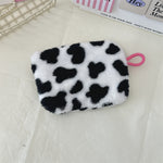 Load image into Gallery viewer, Plush Heart Coin Purse Makeup Bag Key Wallet S5P869