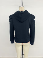 Load image into Gallery viewer, Design Bubble Sleeve Solid Hoodie Pullover Women N6H294