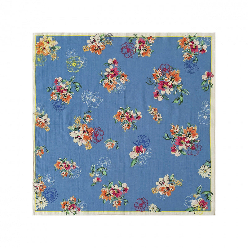 Pure Cotton Square Scarf Women Head Scarf 55cm N6H116