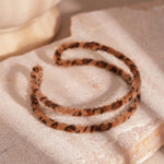 Load image into Gallery viewer, Leopard Flocked Leather Bangle Geometric Open Alloy S5P255