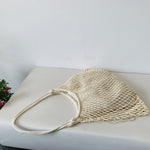 Load image into Gallery viewer, Handwoven Cotton Net Bag Beach Tote Large Capacity N6F146