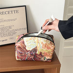 Load image into Gallery viewer, Vintage Floral Jacquard Cosmetic Bag N6K111