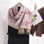 Load image into Gallery viewer, Rural Landscape Tree Print Faux Cashmere Shawl  M5A244