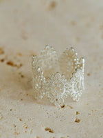 Load image into Gallery viewer, Lace Diamond Adjustable Silver Ring Women N6C002