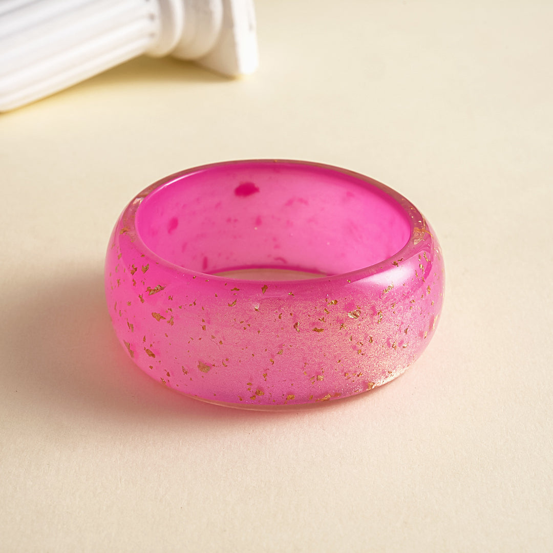 Womens Iridescent Marbled Round Resin Bracelet N6K151