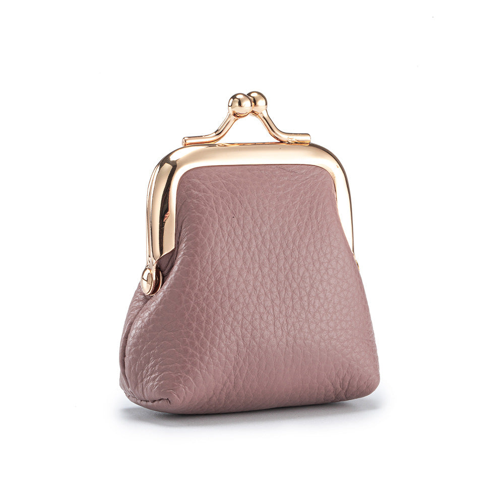 Women's Top-Grain Leather Mini Jewelry Coin Purse N6J225