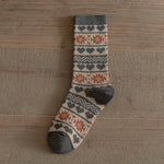 Load image into Gallery viewer, Vintage Ethnic Double Needle Thick Mid-Calf Socks N6H034