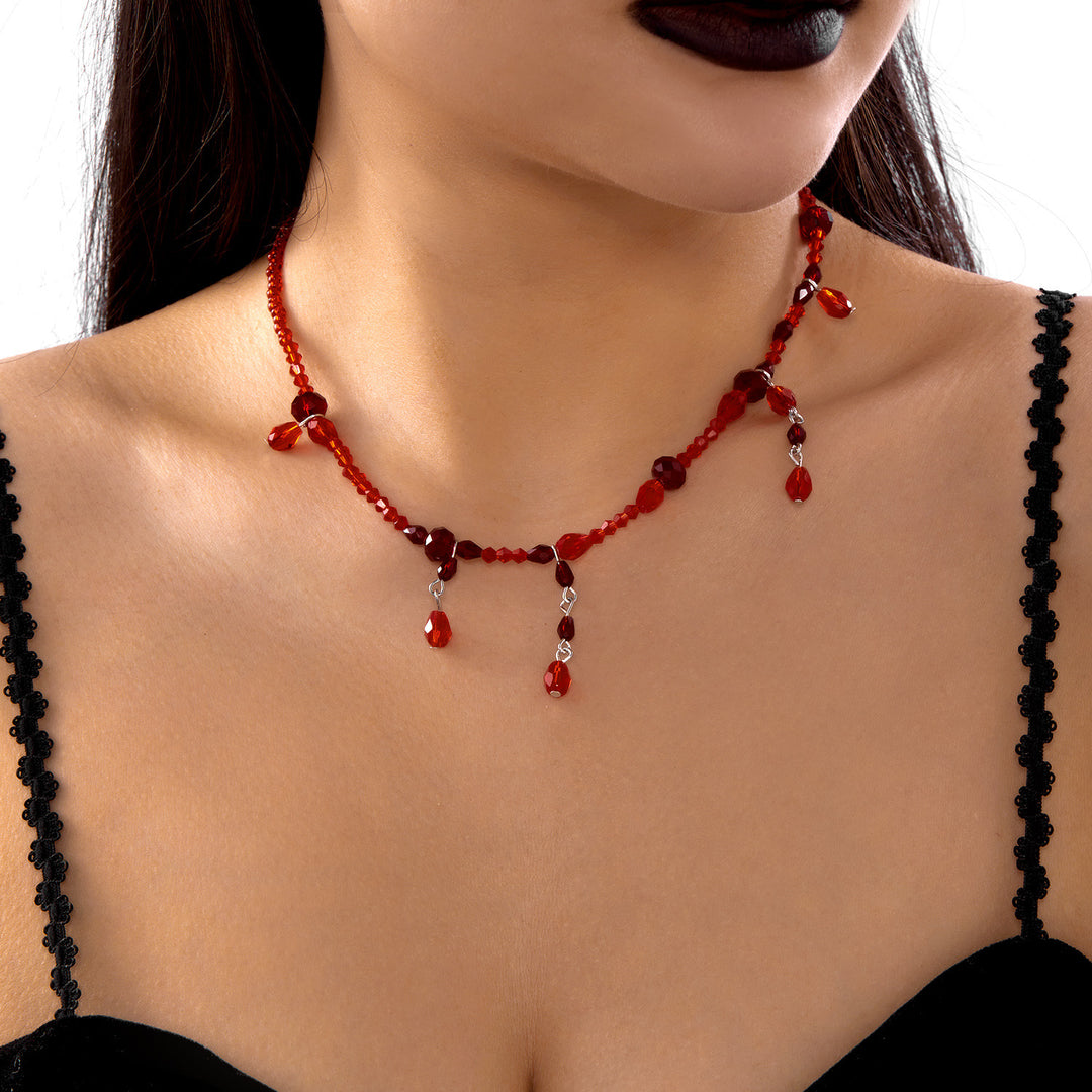 Halloween Gothic Style Beaded Necklace  S5P583