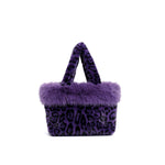 Load image into Gallery viewer, Women's Plush Leopard Print Bucket Handbag N6J174
