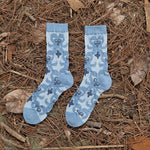 Load image into Gallery viewer, Vintage Blue Ethnic Style Mid-Calf Cotton Socks Women N6H020