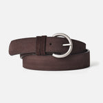 Load image into Gallery viewer, Matte Prong Buckle Genuine Leather Belt Women N6H325
