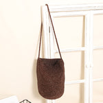 Load image into Gallery viewer, Woven Straw Look Crossbody Bucket Bag Beach N6E054
