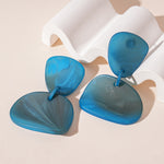 Load image into Gallery viewer, Angular Facet Earrings Acrylic Silver Plated S5P145
