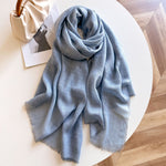Load image into Gallery viewer, Lightweight Solid Raw Edge Shawl Scarf Women Travel N6H246