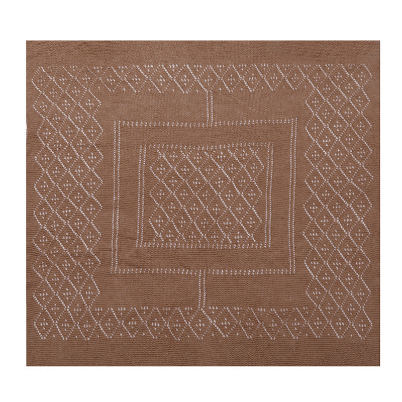Hollow Knit Shawl Square Scarf Women Lightweight N6H249