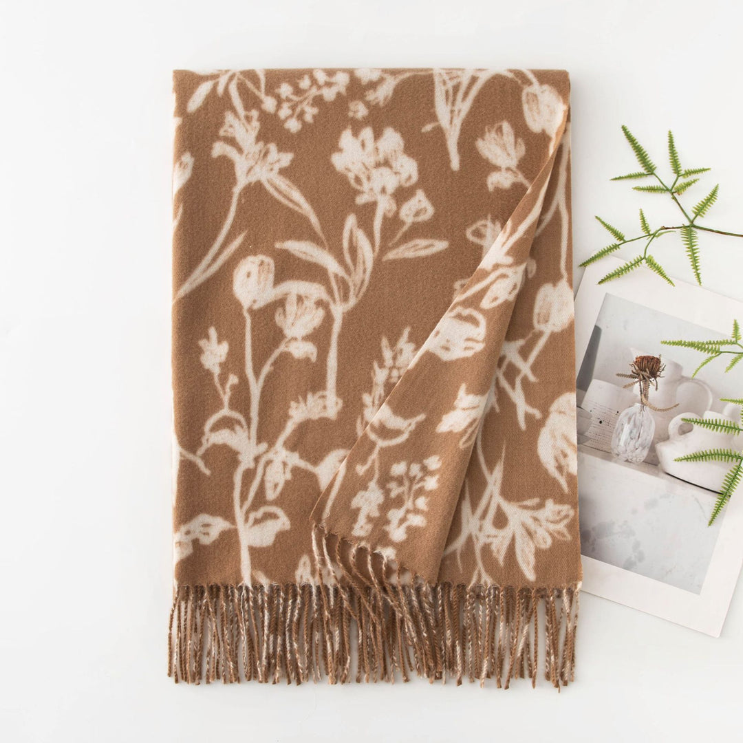 Printed Faux Cashmere Wrap  M5A189