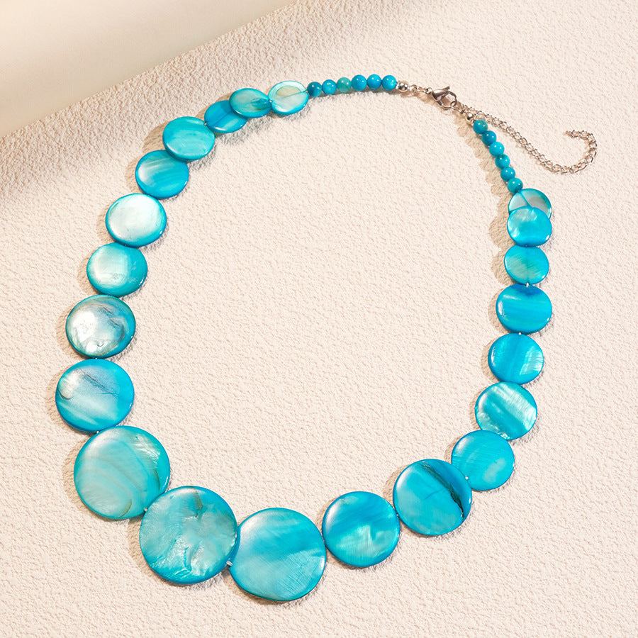 Womens Gradient Shell Beaded Necklace N6K187