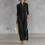 Load image into Gallery viewer, Button-Down Collar Full Skirt Sweatshirt Dress  N6C204