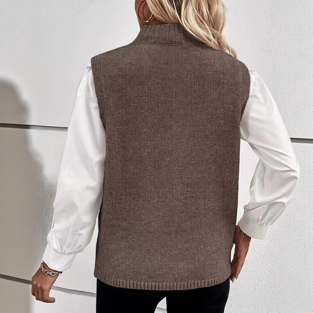 Slit Vest Lightweight Brown N5Z881