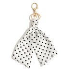 Load image into Gallery viewer, Polka Dot Fabric Bag Charm Keychain Accessory N6G114