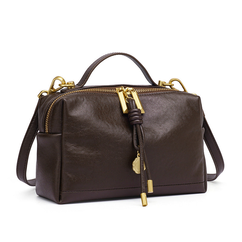 Women's Genuine Leather Pillow Crossbody Handbag N6J169