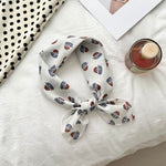 Load image into Gallery viewer, Two-Tone Houndstooth Print Square Scarf Women 55cm N6H113