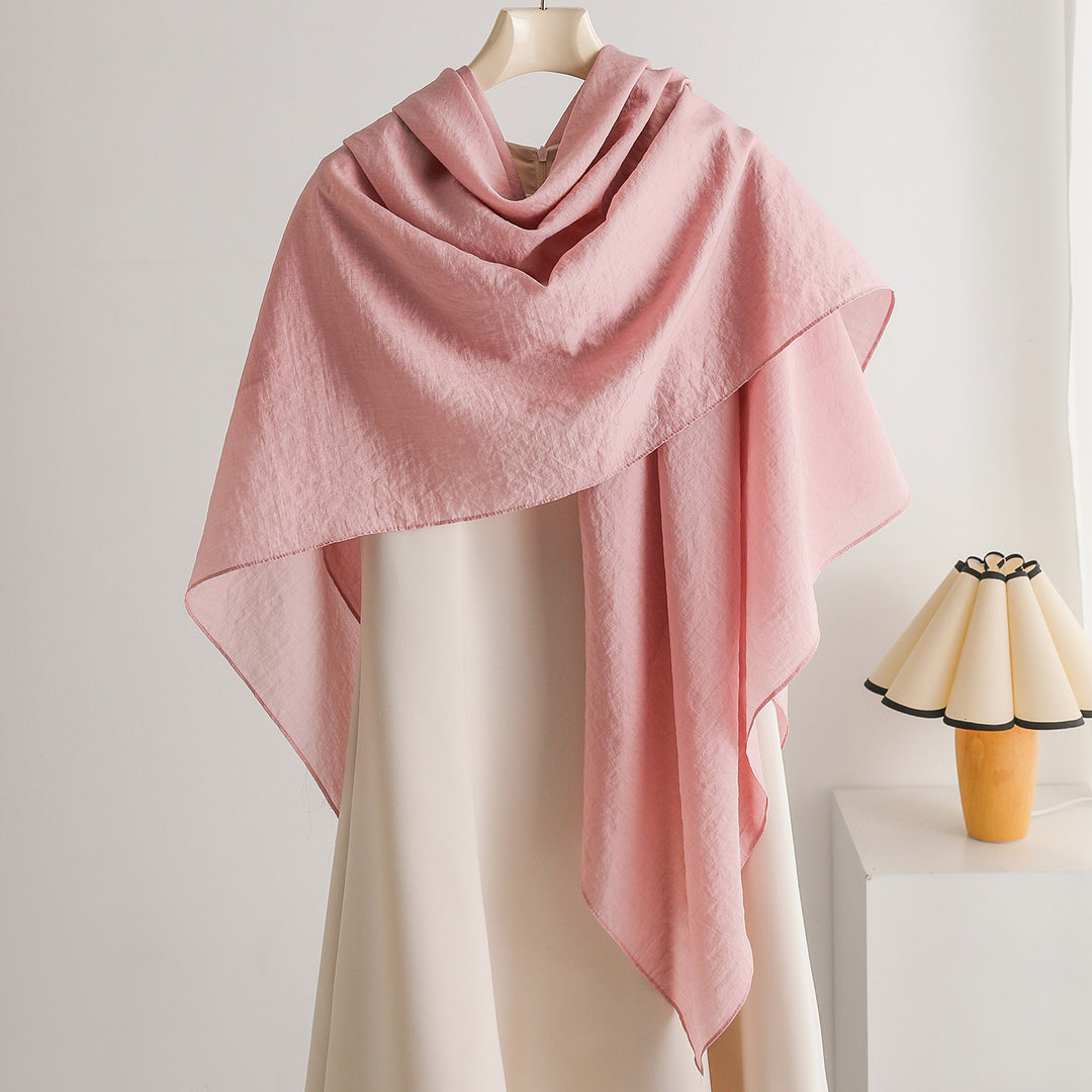 Tencel Sun Protection Square Scarf 140cm Pure Solid N6G226