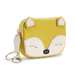 Load image into Gallery viewer, Cartoon Fox Embroidery Leather Coin Purse N6G052