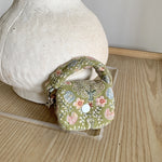 Load image into Gallery viewer, Floral Embroidered Cotton Linen Mini Coin Purse N6J269