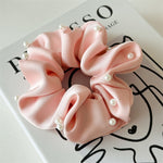 Load image into Gallery viewer, Solid Satin Pearl Scrunchie High Elasticity Women N6H184