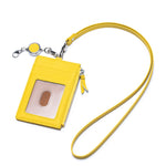 Load image into Gallery viewer, Genuine Leather Retractable Neck ID Card Holder N6D026